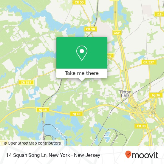 Mapa de 14 Squan Song Ln, Colts Neck, NJ 07722