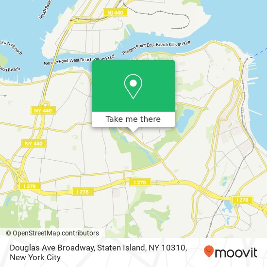 Mapa de Douglas Ave Broadway, Staten Island, NY 10310