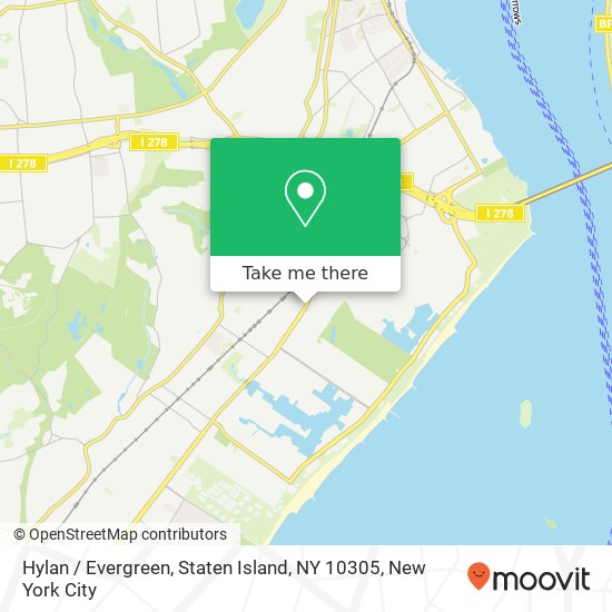 Mapa de Hylan / Evergreen, Staten Island, NY 10305