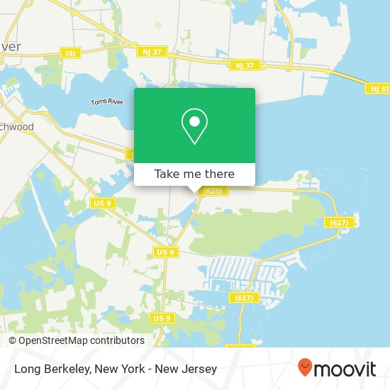 Mapa de Long Berkeley, Bayville, NJ 08721