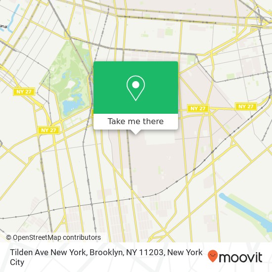 Tilden Ave New York, Brooklyn, NY 11203 map