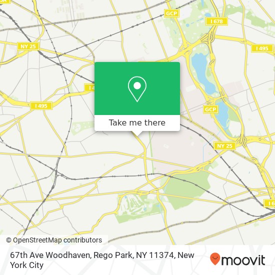 67th Ave Woodhaven, Rego Park, NY 11374 map