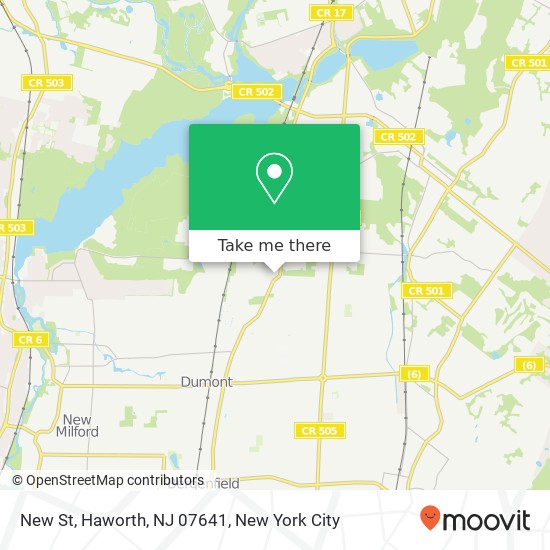 Mapa de New St, Haworth, NJ 07641