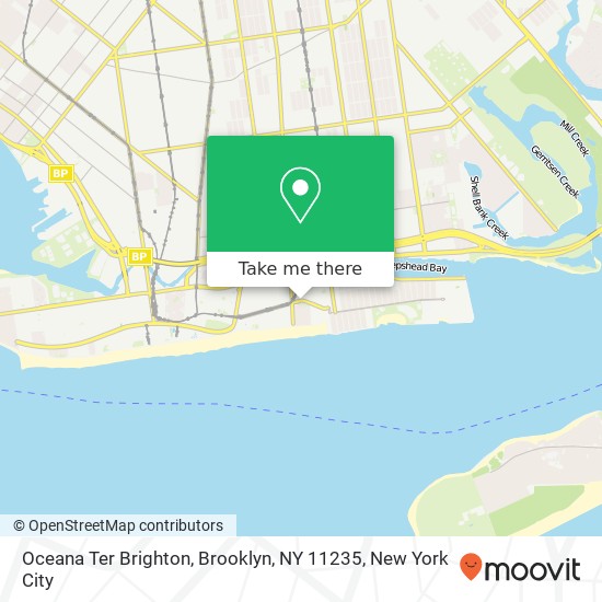 Mapa de Oceana Ter Brighton, Brooklyn, NY 11235