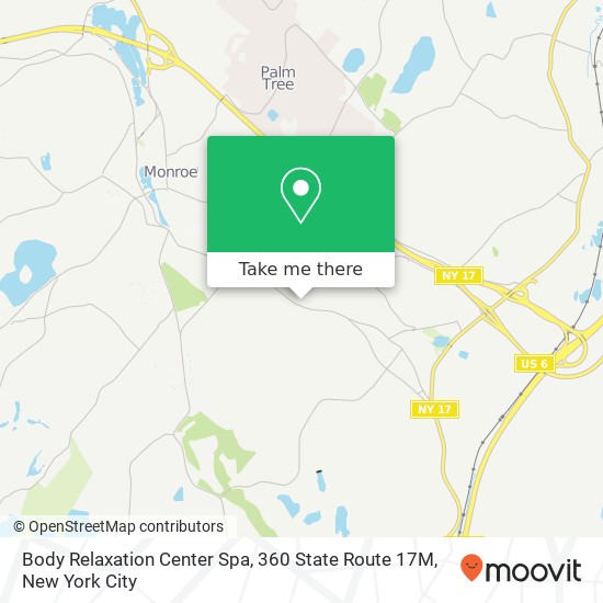 Mapa de Body Relaxation Center Spa, 360 State Route 17M