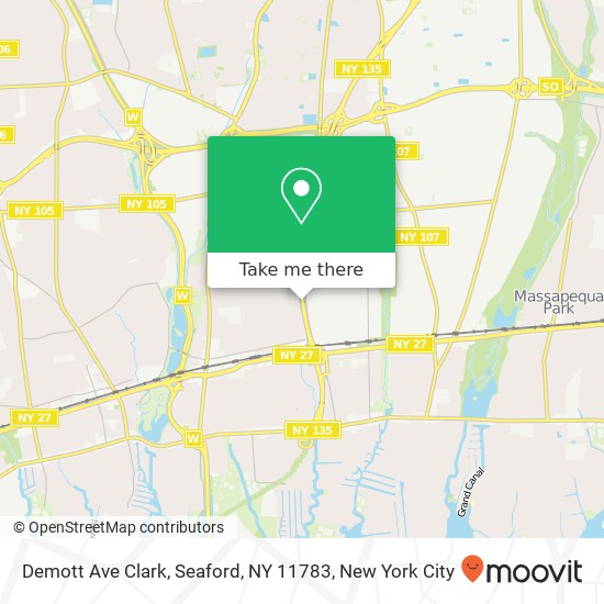 Demott Ave Clark, Seaford, NY 11783 map