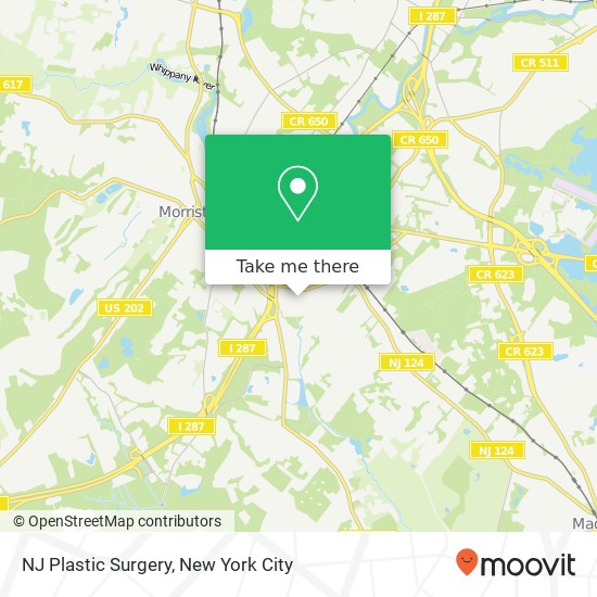 NJ Plastic Surgery map