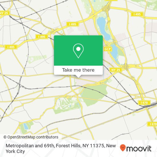 Mapa de Metropolitan and 69th, Forest Hills, NY 11375