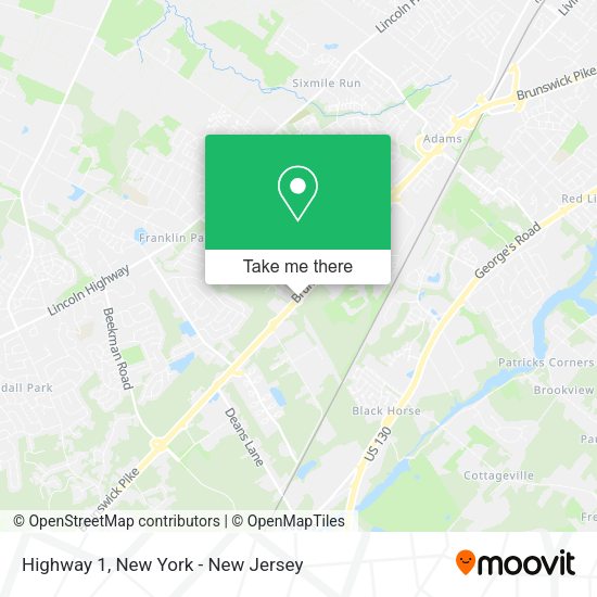 Mapa de Highway 1, North Brunswick (NEW BRUNSWICK), NJ 08902