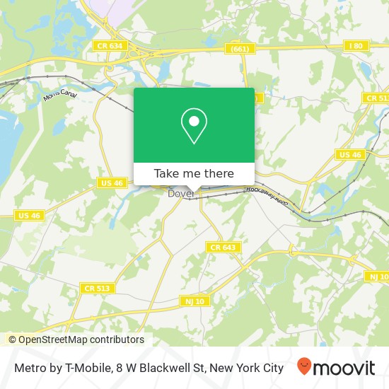 Mapa de Metro by T-Mobile, 8 W Blackwell St