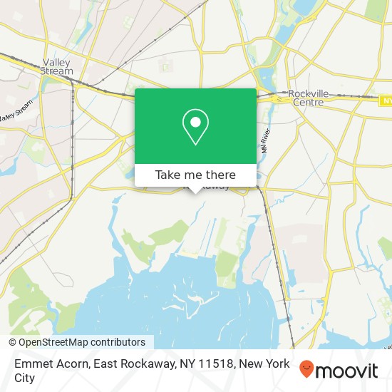 Mapa de Emmet Acorn, East Rockaway, NY 11518