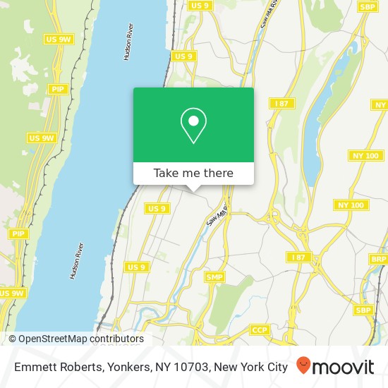 Emmett Roberts, Yonkers, NY 10703 map