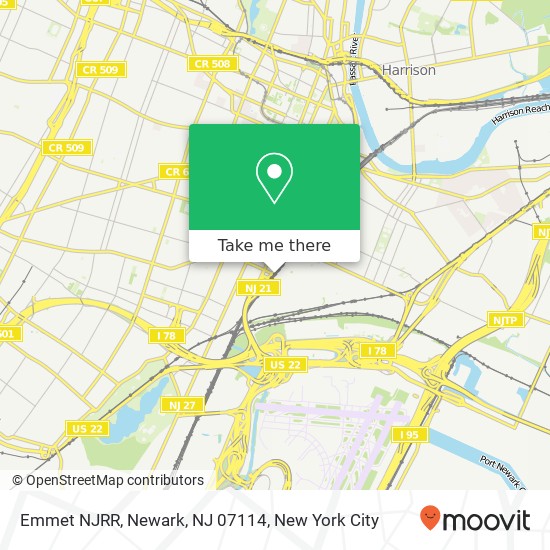 Emmet NJRR, Newark, NJ 07114 map