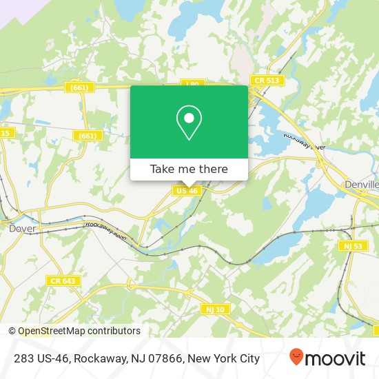 Mapa de 283 US-46, Rockaway, NJ 07866