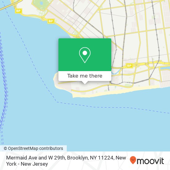 Mermaid Ave and W 29th, Brooklyn, NY 11224 map