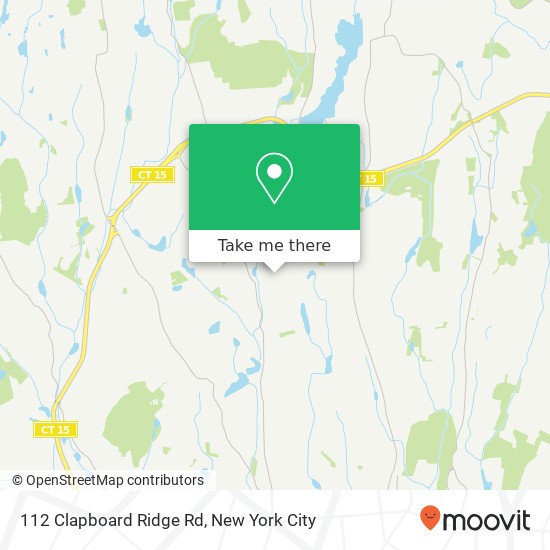 Mapa de 112 Clapboard Ridge Rd, Greenwich, CT 06830