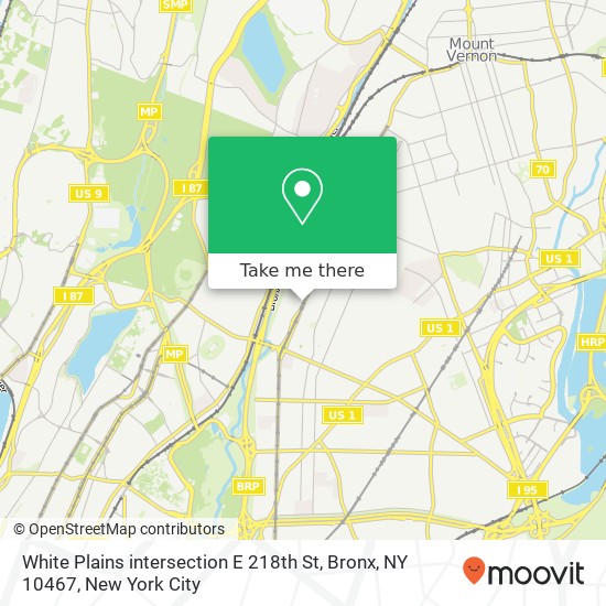 White Plains intersection E 218th St, Bronx, NY 10467 map