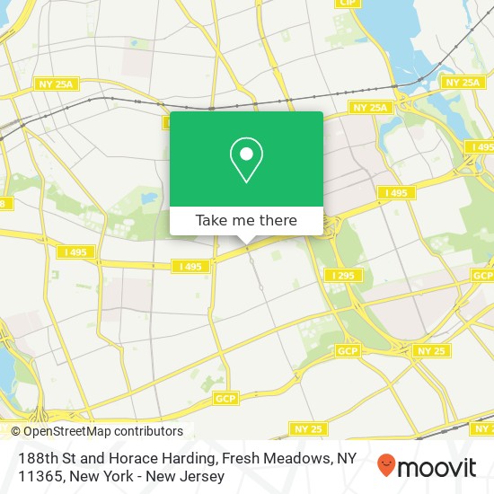 Mapa de 188th St and Horace Harding, Fresh Meadows, NY 11365