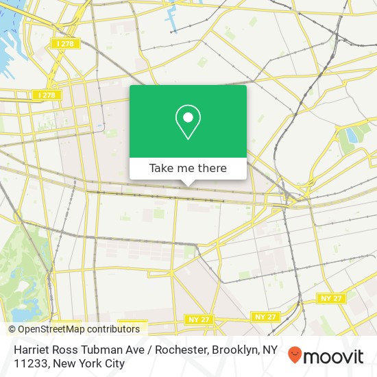 Mapa de Harriet Ross Tubman Ave / Rochester, Brooklyn, NY 11233