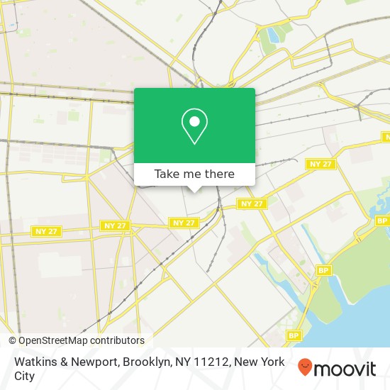 Mapa de Watkins & Newport, Brooklyn, NY 11212