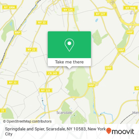 Mapa de Springdale and Spier, Scarsdale, NY 10583