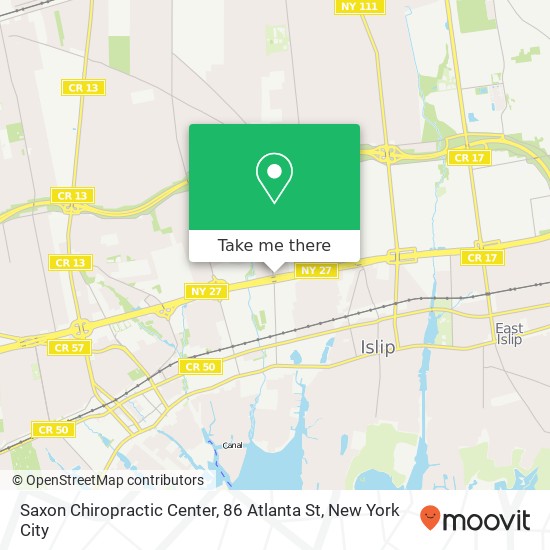 Mapa de Saxon Chiropractic Center, 86 Atlanta St