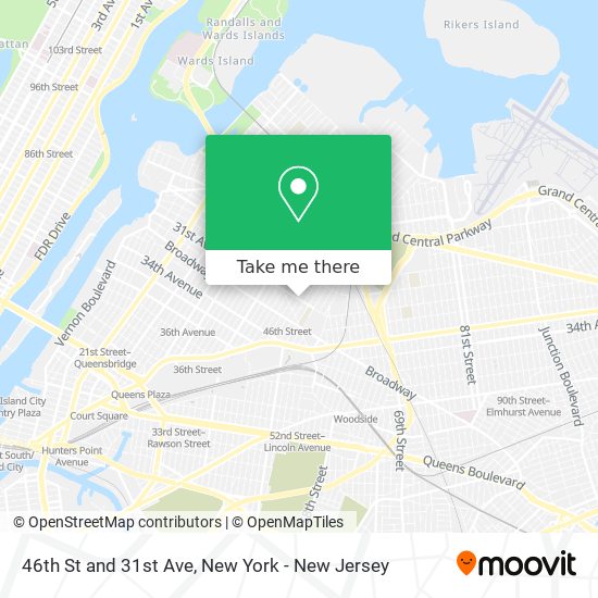 46th St and 31st Ave map