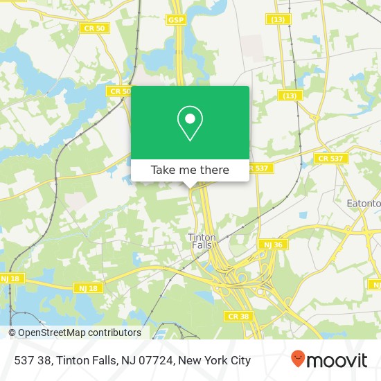 Mapa de 537 38, Tinton Falls, NJ 07724