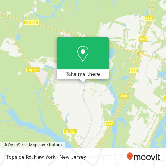Mapa de Topside Rd, Manahawkin, NJ 08050