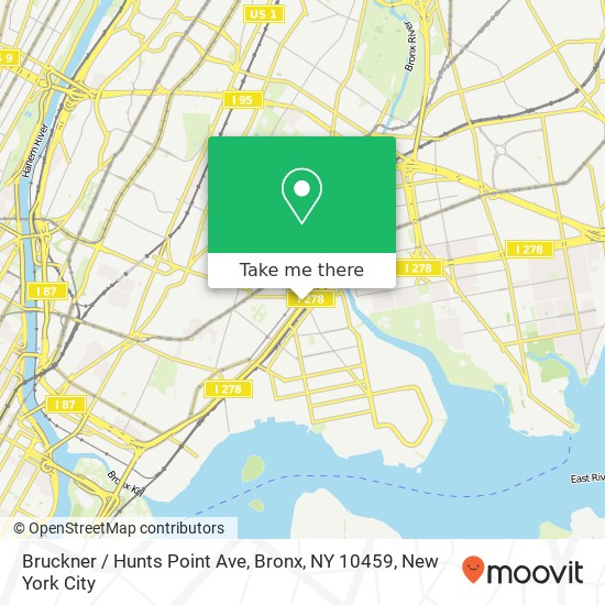Bruckner / Hunts Point Ave, Bronx, NY 10459 map