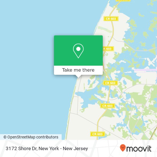 Mapa de 3172 Shore Dr, Villas, NJ 08251