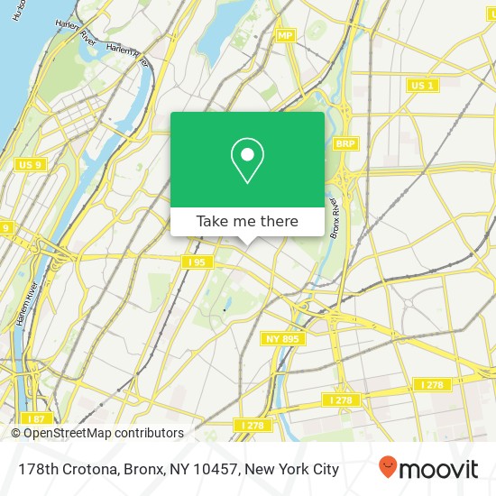 Mapa de 178th Crotona, Bronx, NY 10457