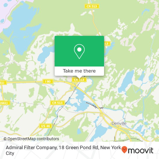 Admiral Filter Company, 18 Green Pond Rd map