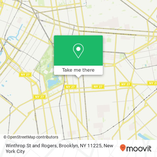 Mapa de Winthrop St and Rogers, Brooklyn, NY 11225