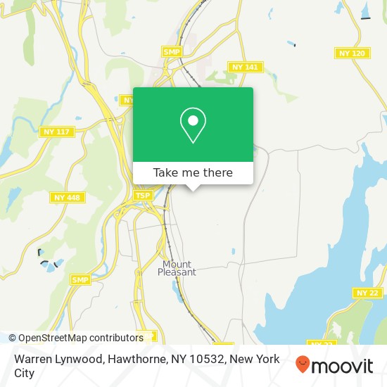 Mapa de Warren Lynwood, Hawthorne, NY 10532
