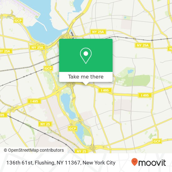 Mapa de 136th 61st, Flushing, NY 11367