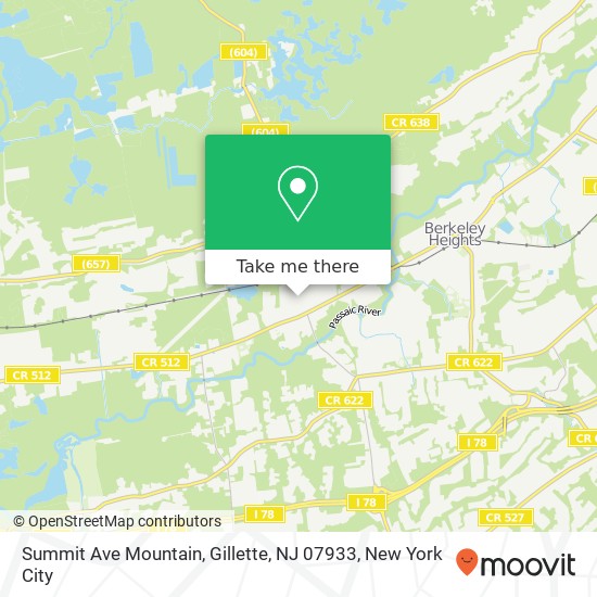 Summit Ave Mountain, Gillette, NJ 07933 map