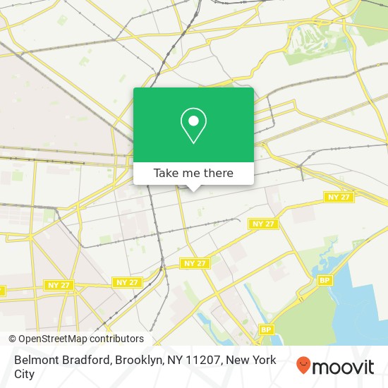 Mapa de Belmont Bradford, Brooklyn, NY 11207
