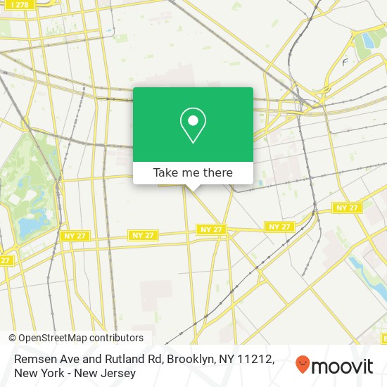 Remsen Ave and Rutland Rd, Brooklyn, NY 11212 map