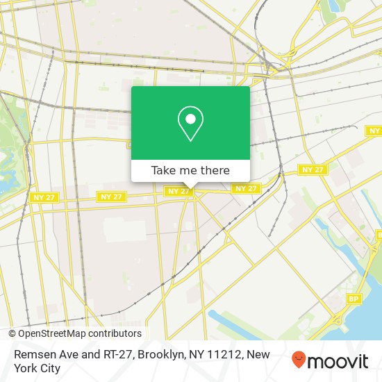 Mapa de Remsen Ave and RT-27, Brooklyn, NY 11212