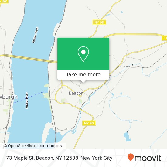 Mapa de 73 Maple St, Beacon, NY 12508