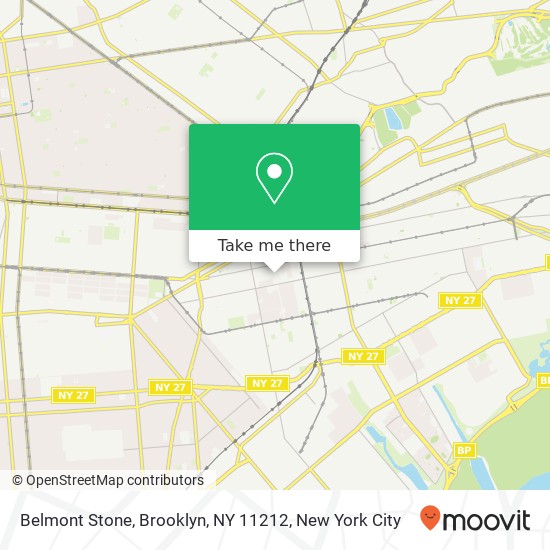 Mapa de Belmont Stone, Brooklyn, NY 11212
