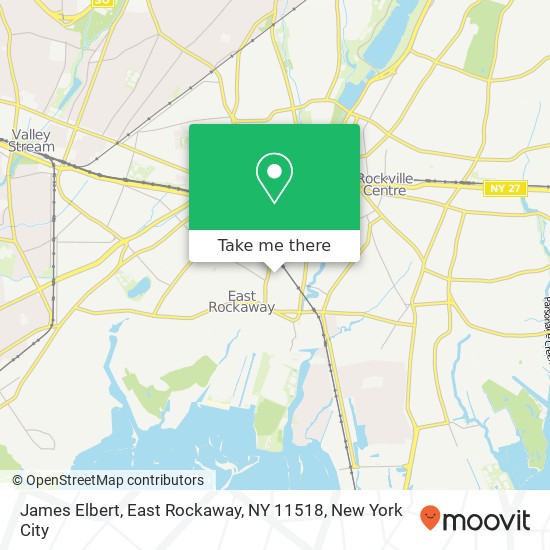 Mapa de James Elbert, East Rockaway, NY 11518