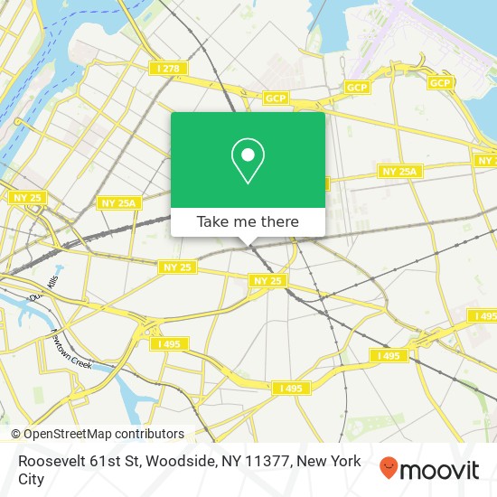 Roosevelt 61st St, Woodside, NY 11377 map