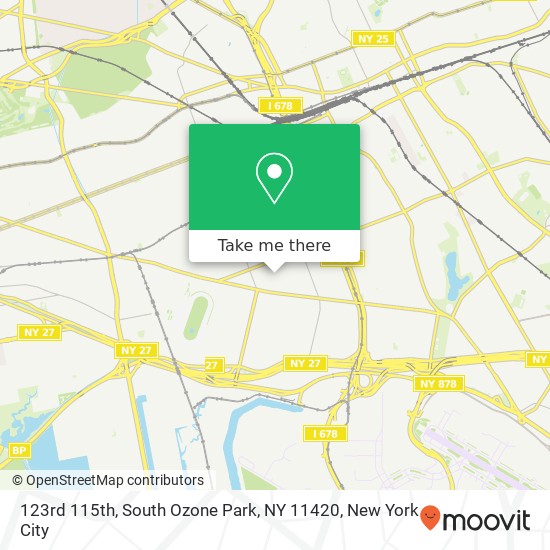 Mapa de 123rd 115th, South Ozone Park, NY 11420