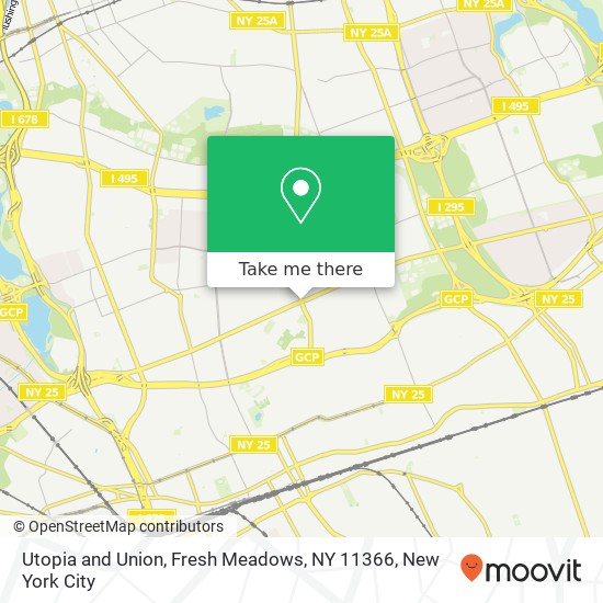 Mapa de Utopia and Union, Fresh Meadows, NY 11366