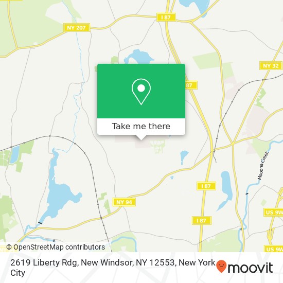 Mapa de 2619 Liberty Rdg, New Windsor, NY 12553