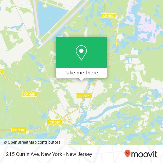 Mapa de 215 Curtin Ave, Browns Mills, NJ 08015