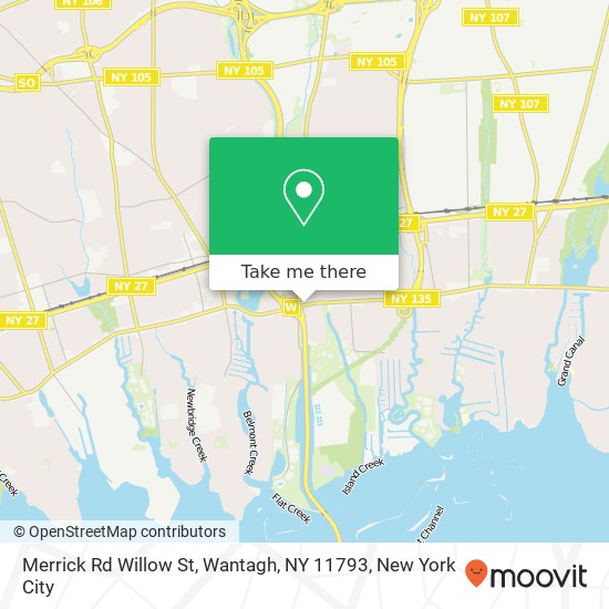 Merrick Rd Willow St, Wantagh, NY 11793 map