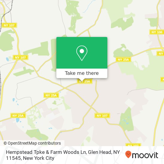 Mapa de Hempstead Tpke & Farm Woods Ln, Glen Head, NY 11545